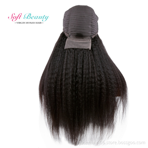 RTS Brazilian Long Women Hd Full Virgin Cuticle Aligned For Black Women Human Hair Wigs Lace Front